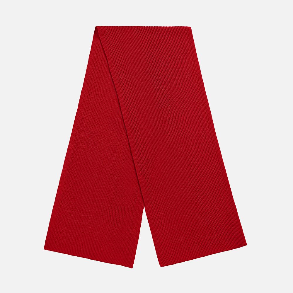 Шарф Nobilis Mono, красный с логотипом