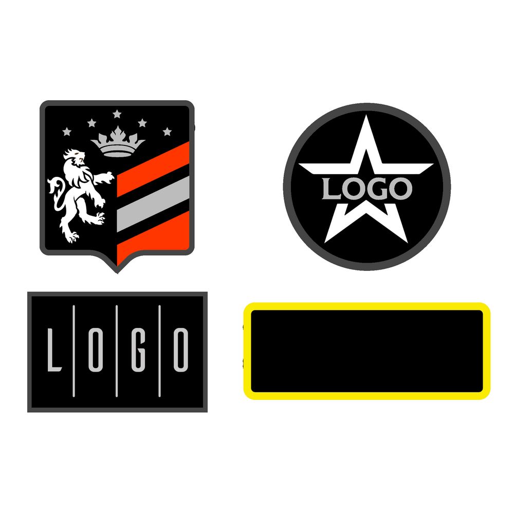 Шеврон из габардина Gabo M, черный с логотипом