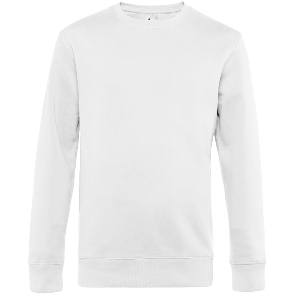 Свитшот унисекс King, белый с логотипом