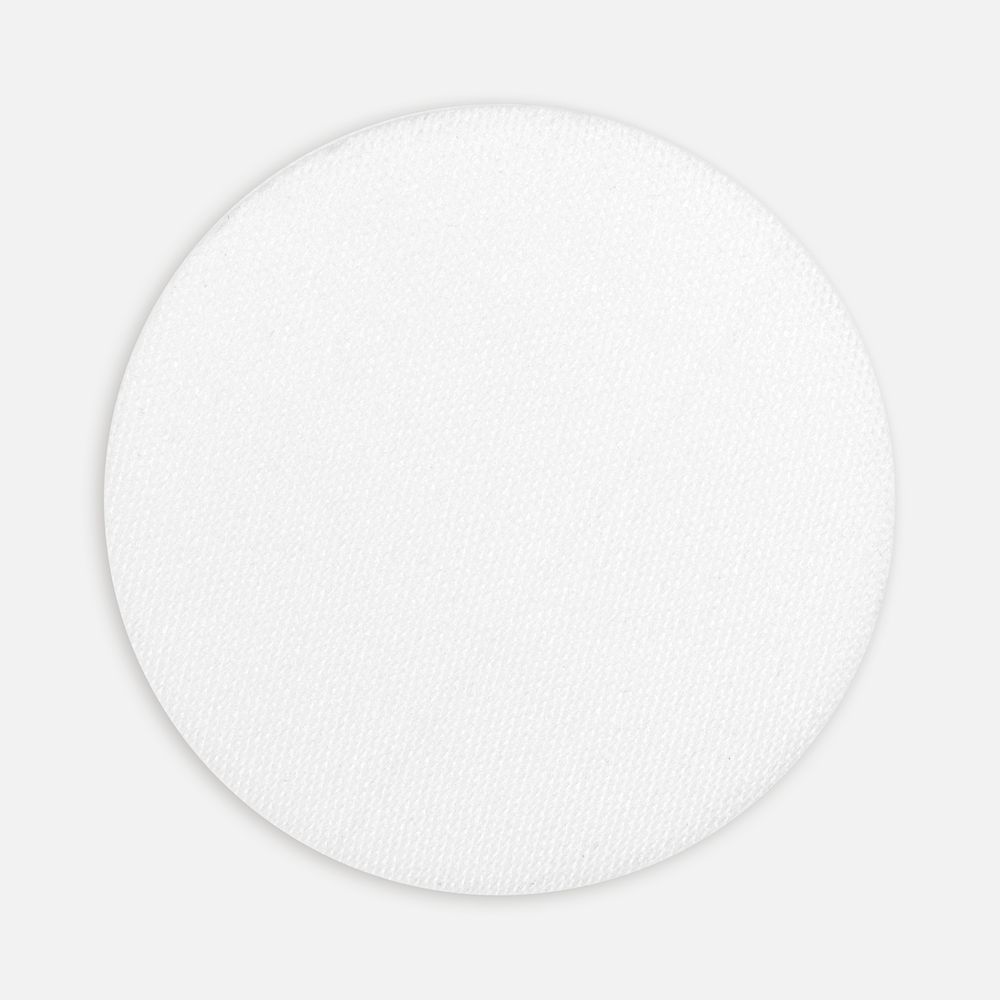 Наклейка тканевая Lunga Round, M, белая с логотипом