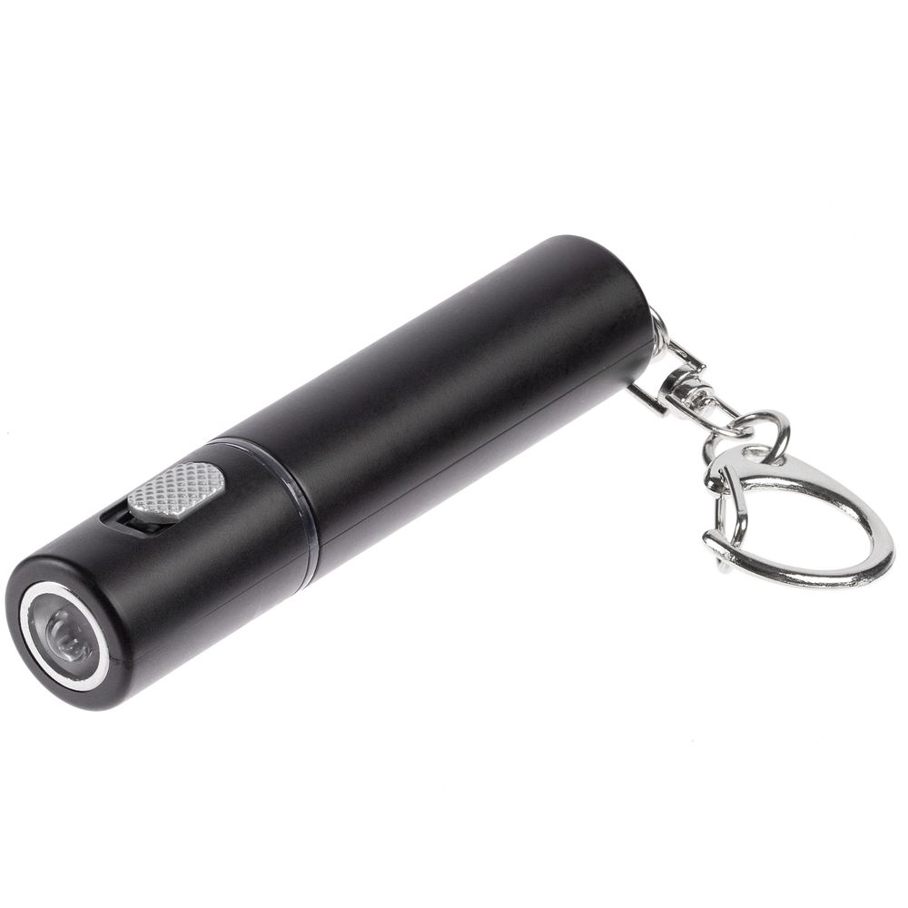 Брелок-фонарик Slide Ray, ver.2, черный с логотипом