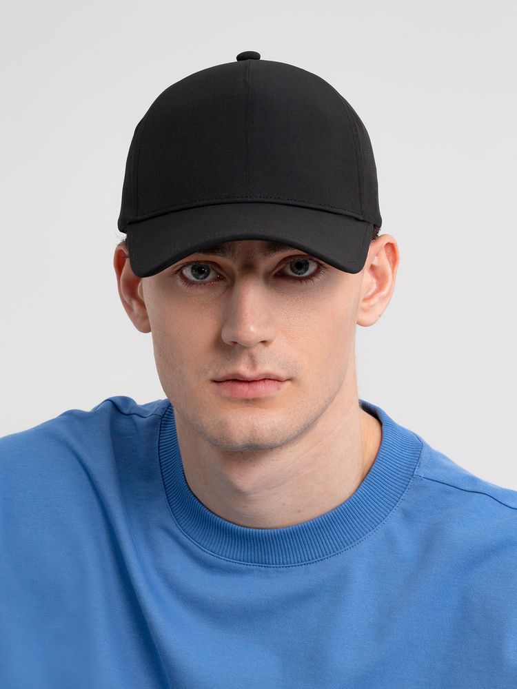 Бейсболка Kosmos, черная с логотипом