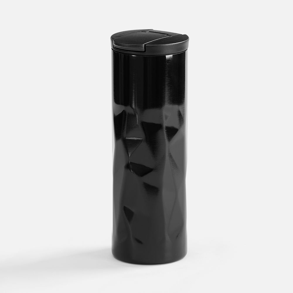 Термостакан Gems Black Morion, черный морион с логотипом