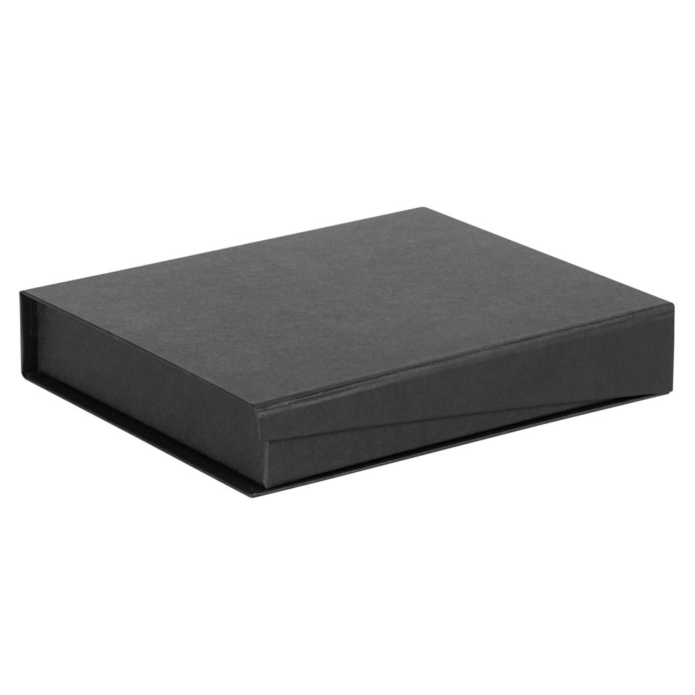 Коробка Duo под ежедневник и ручку, черная с логотипом