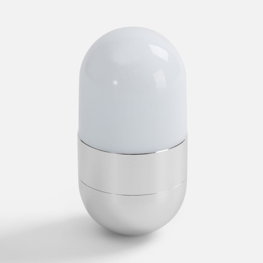 Светильник Compactica, серебристый с логотипом