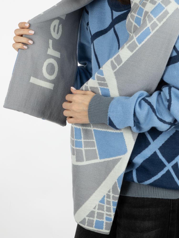 Шарф на заказ Tricksy Classic Net, L, полушерсть с логотипом