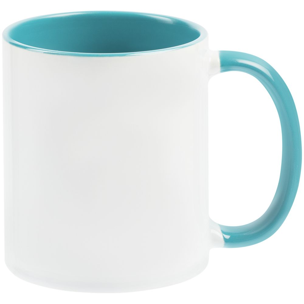 Кружка Promo Plus для сублимационной печати, бирюзовая с логотипом