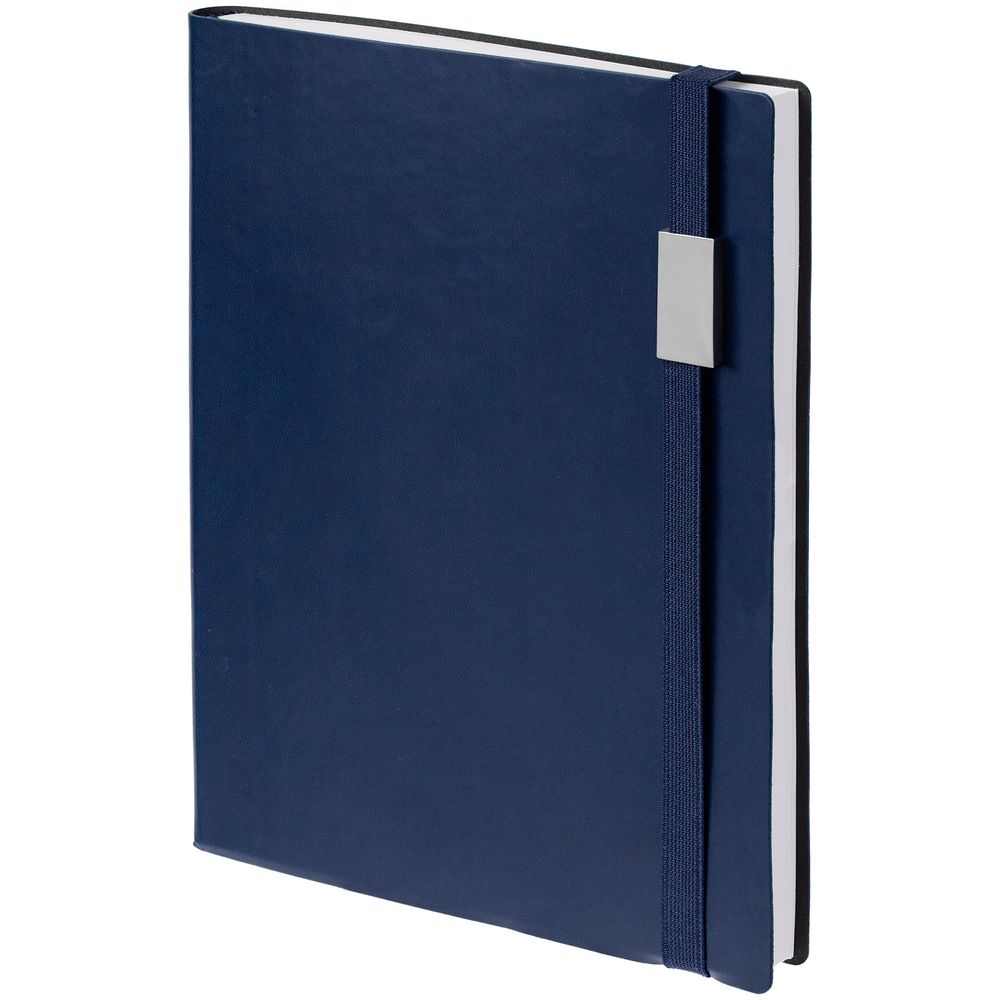 Ежедневник Vivian Metal, недатированный, темно-синий с логотипом