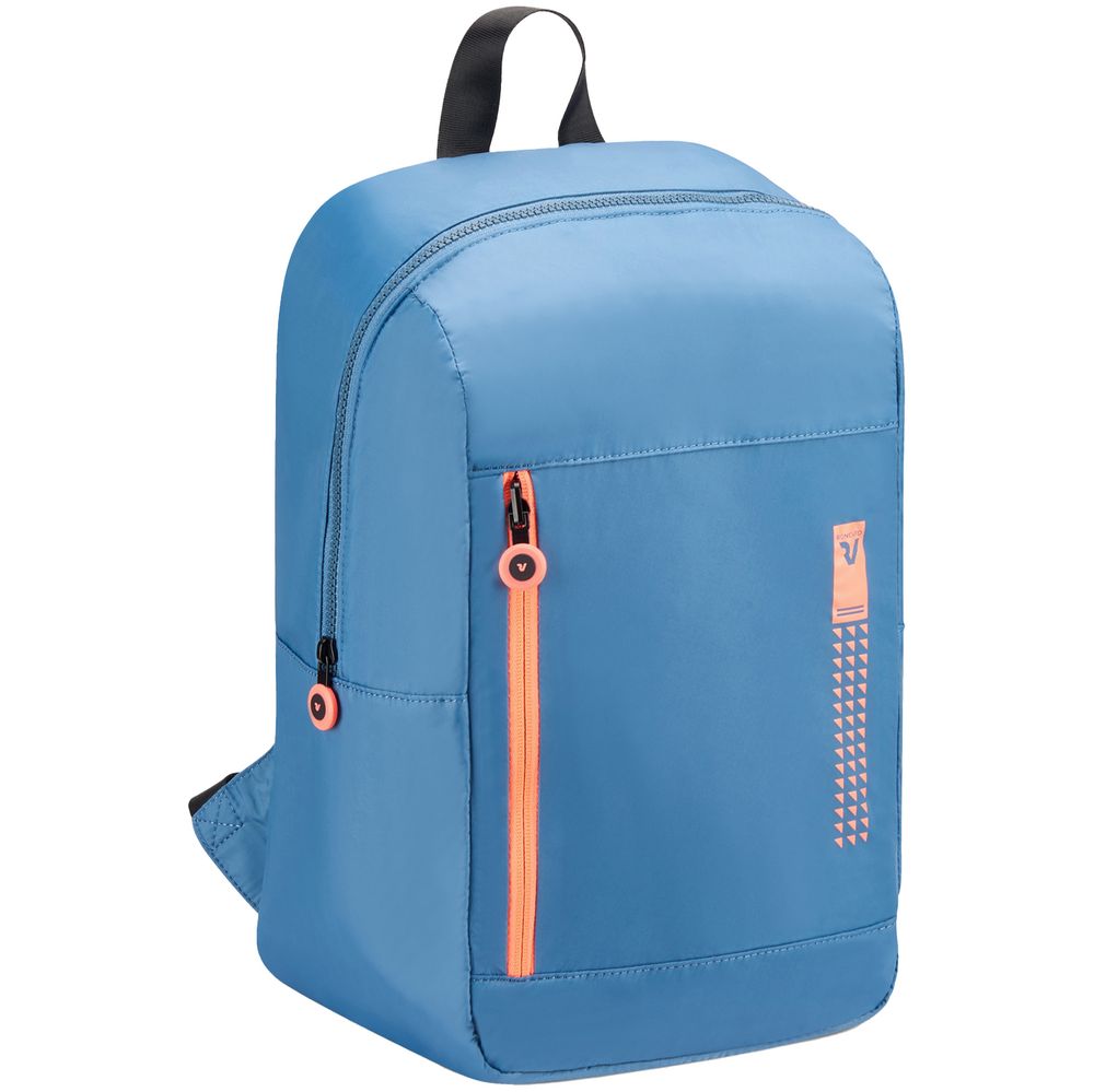 Складной рюкзак Compact Neon, голубой с логотипом