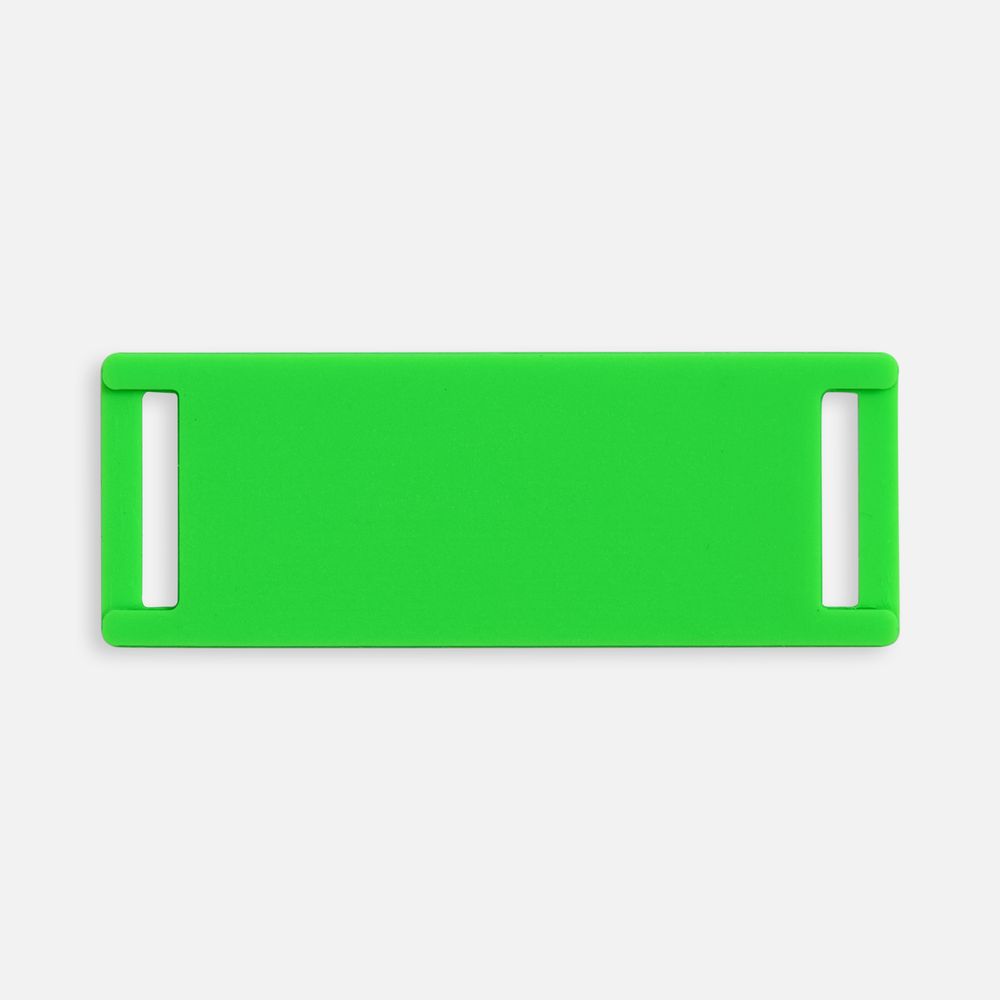 Лейбл из ПВХ Kova, зеленый неон с логотипом