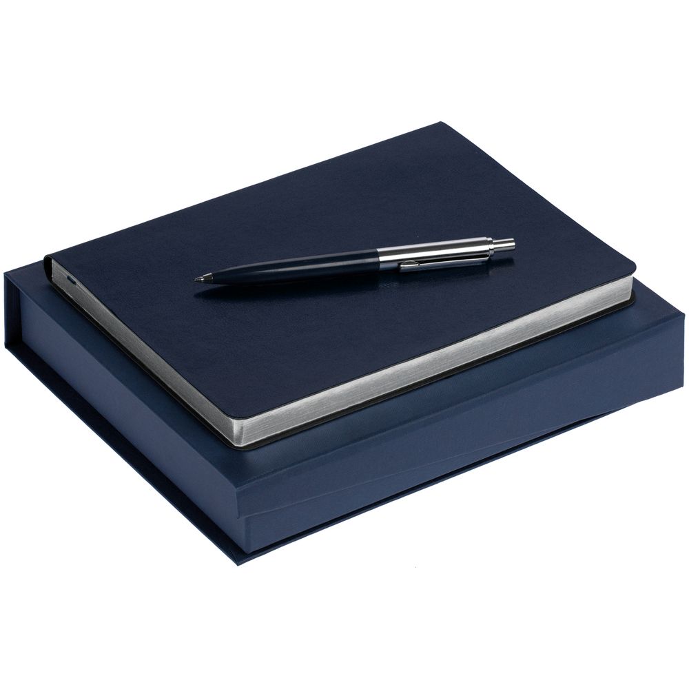 Набор Nebraska Flex, синий с серебристым с логотипом