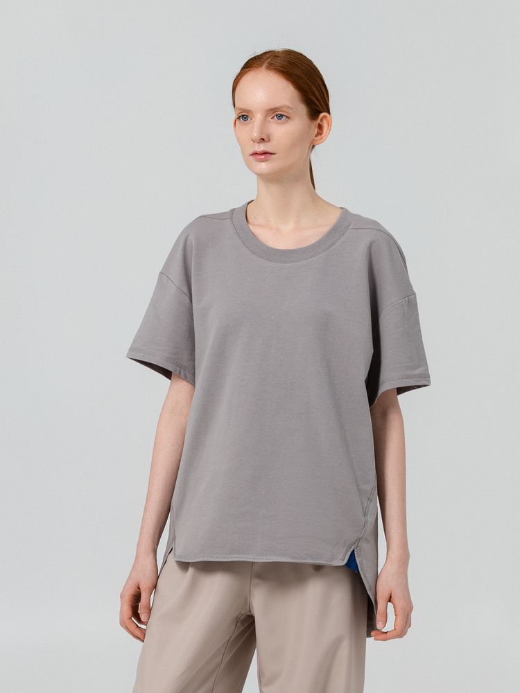 Футболка унисекс Kosmos 1.0, серая с логотипом