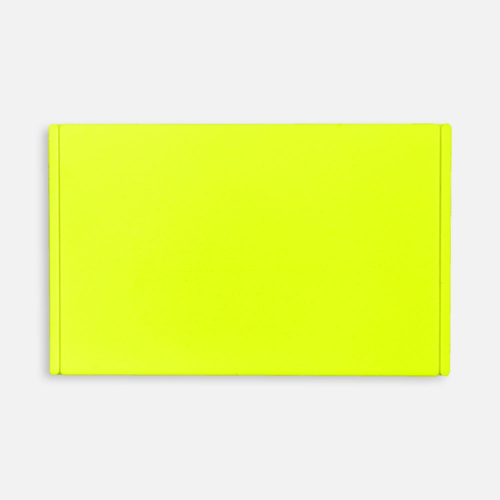 Лейбл из ПВХ Dzeta, ХL, желтый неон с логотипом