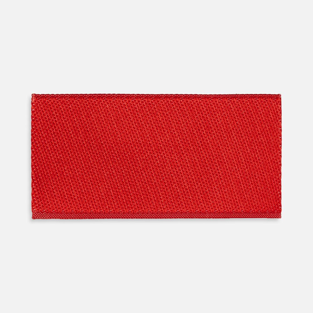 Лейбл тканевый Epsilon, XXS, красный с логотипом