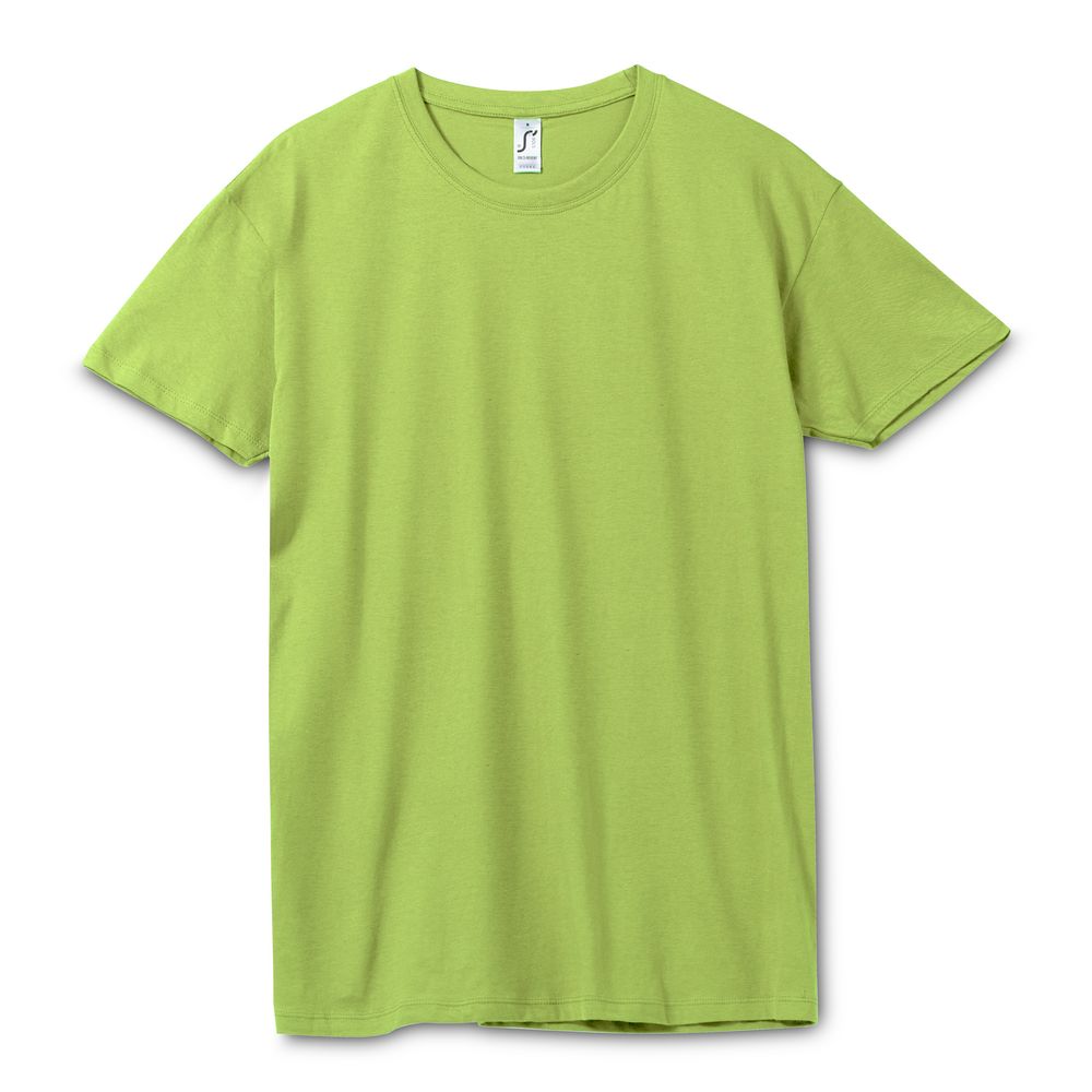 Футболка унисекс Regent 150, зеленое яблоко с логотипом