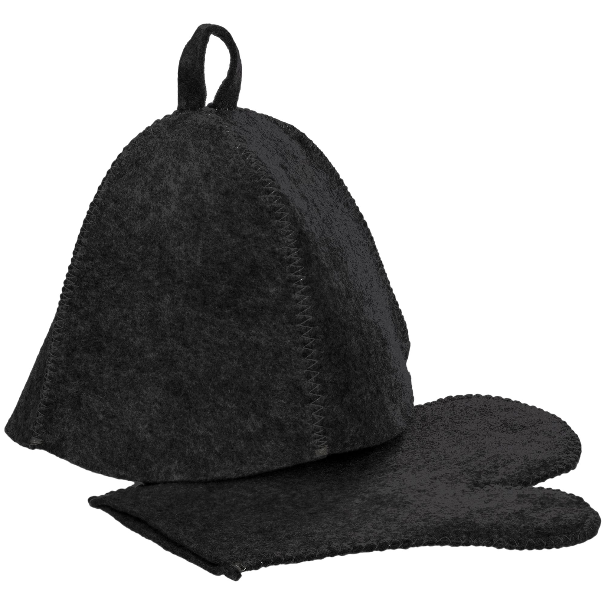 Набор для бани Heat Off, ver.2, черный с логотипом