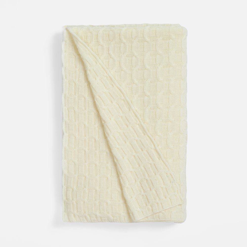 Плед Braidera, белый (молочный) с логотипом