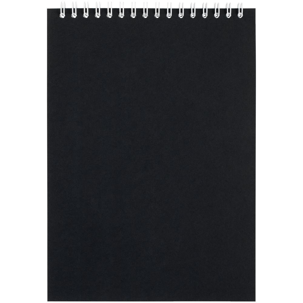 Блокнот Dali в клетку, черный с логотипом