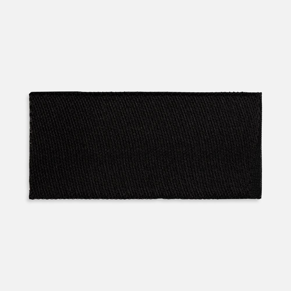 Лейбл тканевый Epsilon, XXS, черный с логотипом