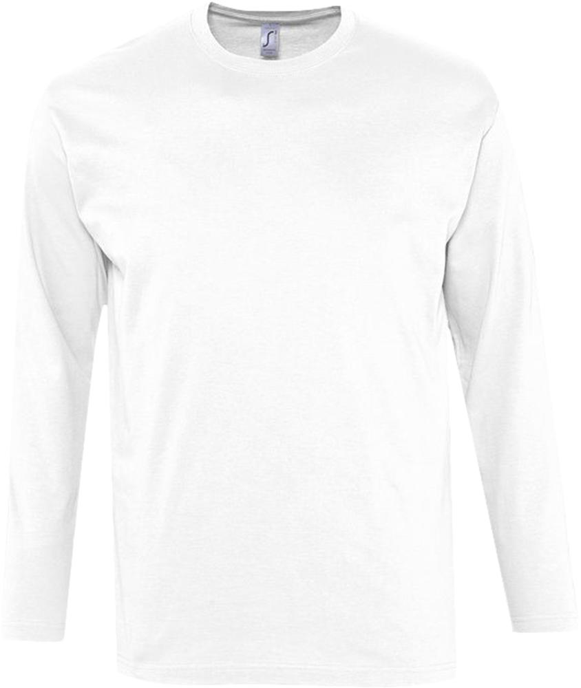 Футболка с длинным рукавом Monarch 150, белая с логотипом