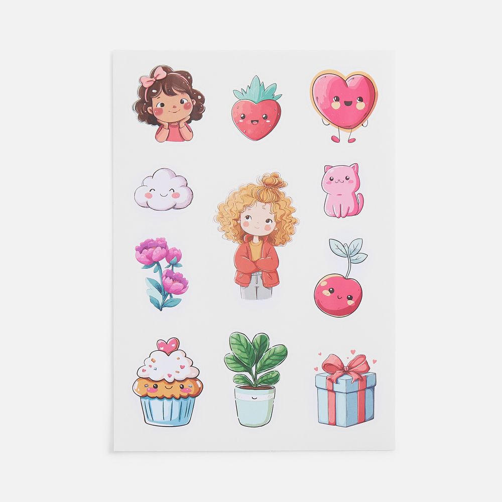 Стикерпак бумажный Thematik, для девочек с логотипом