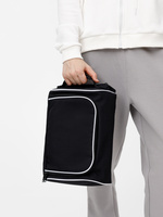 Сумка для обуви Equipex, черная с белым с логотипом