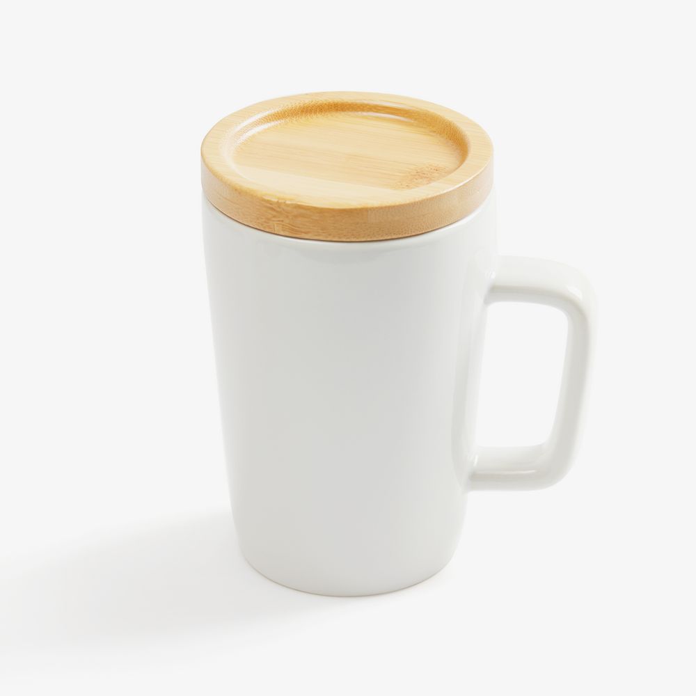 Кружка Vierra с крышкой-костером, белая с логотипом