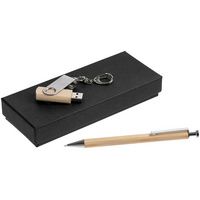 Набор WoodLine, 16 Гб, черный с логотипом