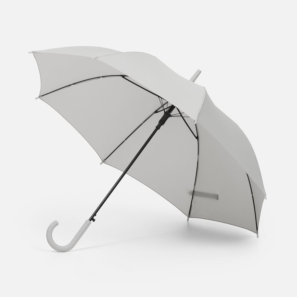 Зонт-трость Jolly Brolly, светло-серый с логотипом