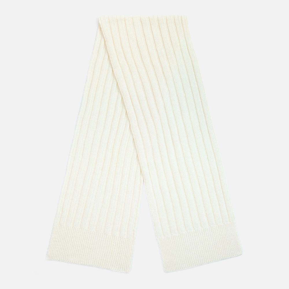 Шарф Bellish, белый (ванильный) с логотипом