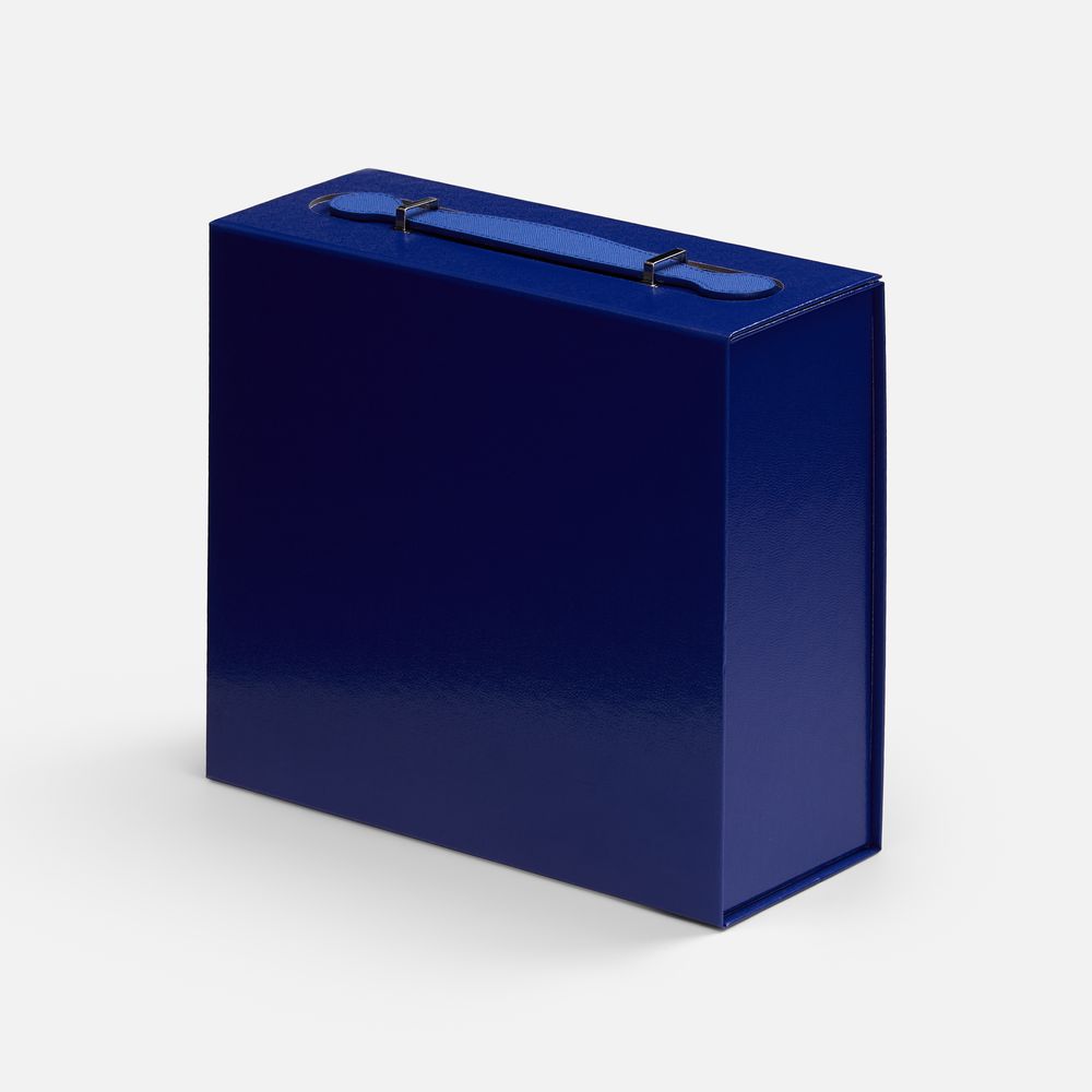 Коробка складная Holdfold, S, синяя с логотипом
