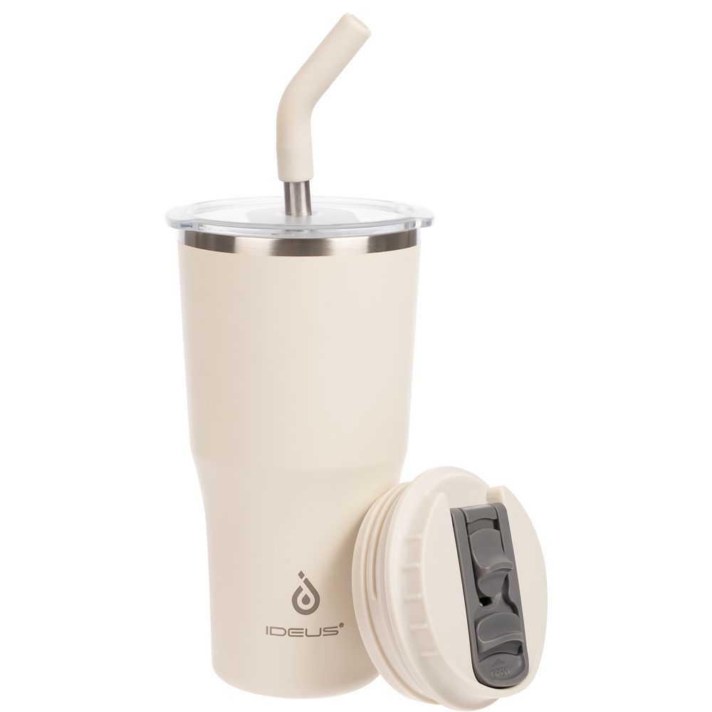 Термостакан Sapporo М, белый (молочный) с логотипом