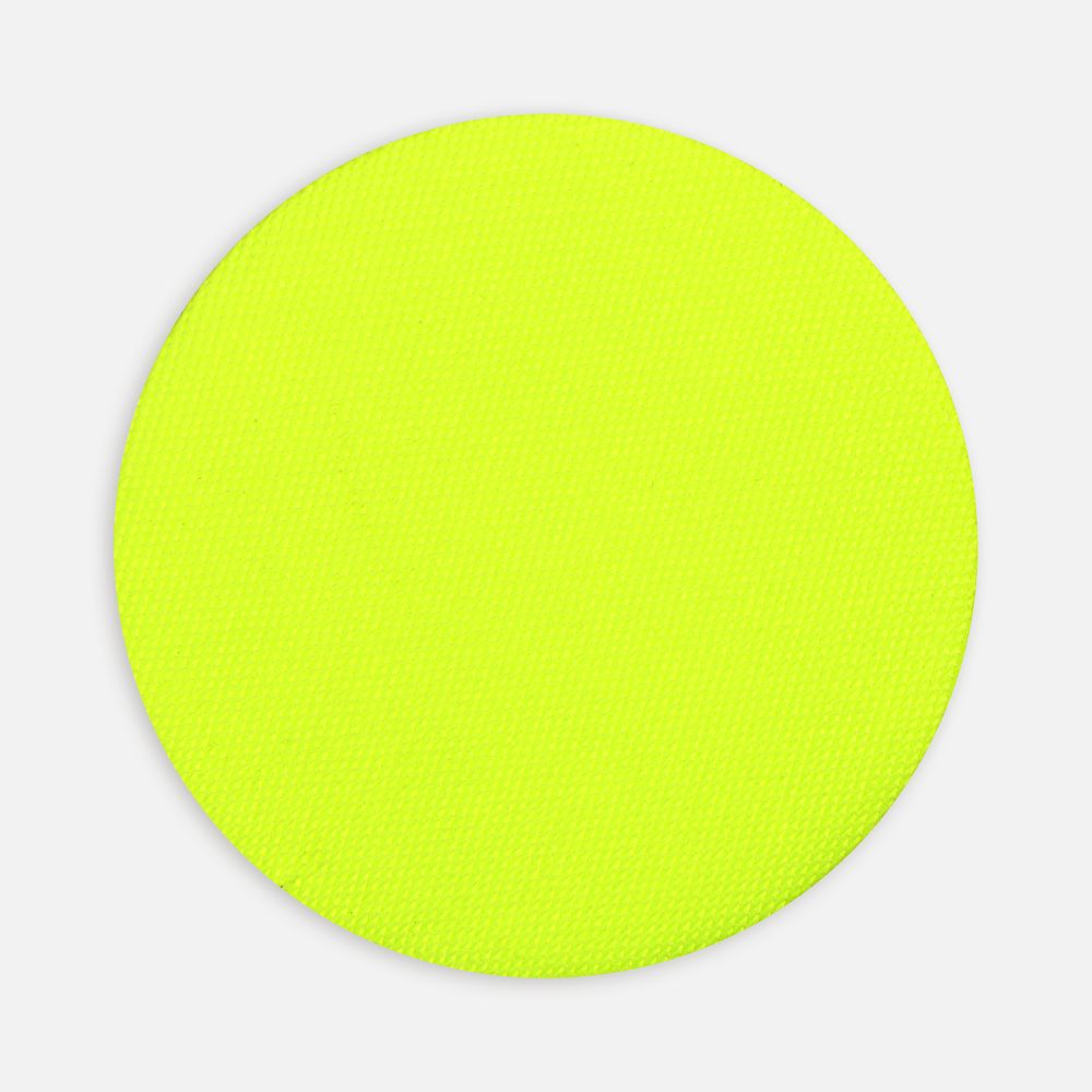 Наклейка тканевая Lunga Round, M, желтый неон с логотипом