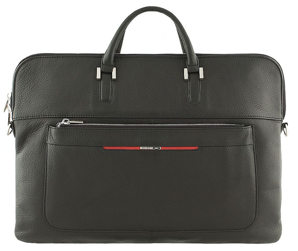 Портфель Inserto, черный с логотипом