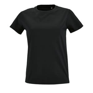 Футболка женская Imperial Fit Women, черная с логотипом