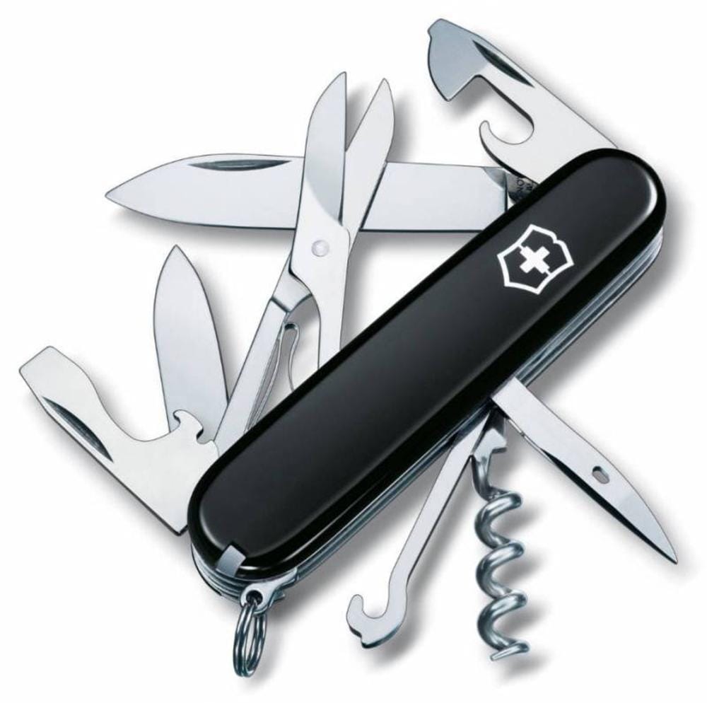 Офицерский нож Climber 91, черный с логотипом