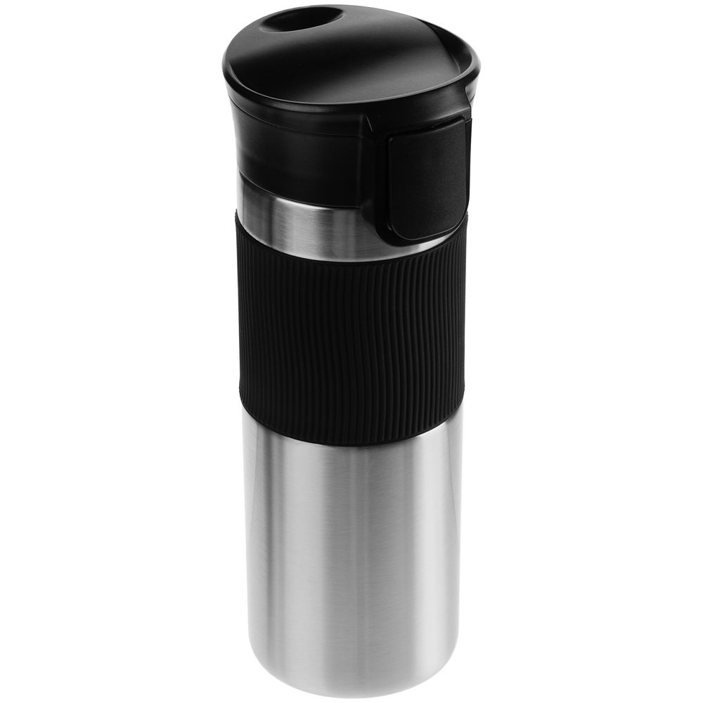 Термостакан Tralee XL, серебристый с логотипом