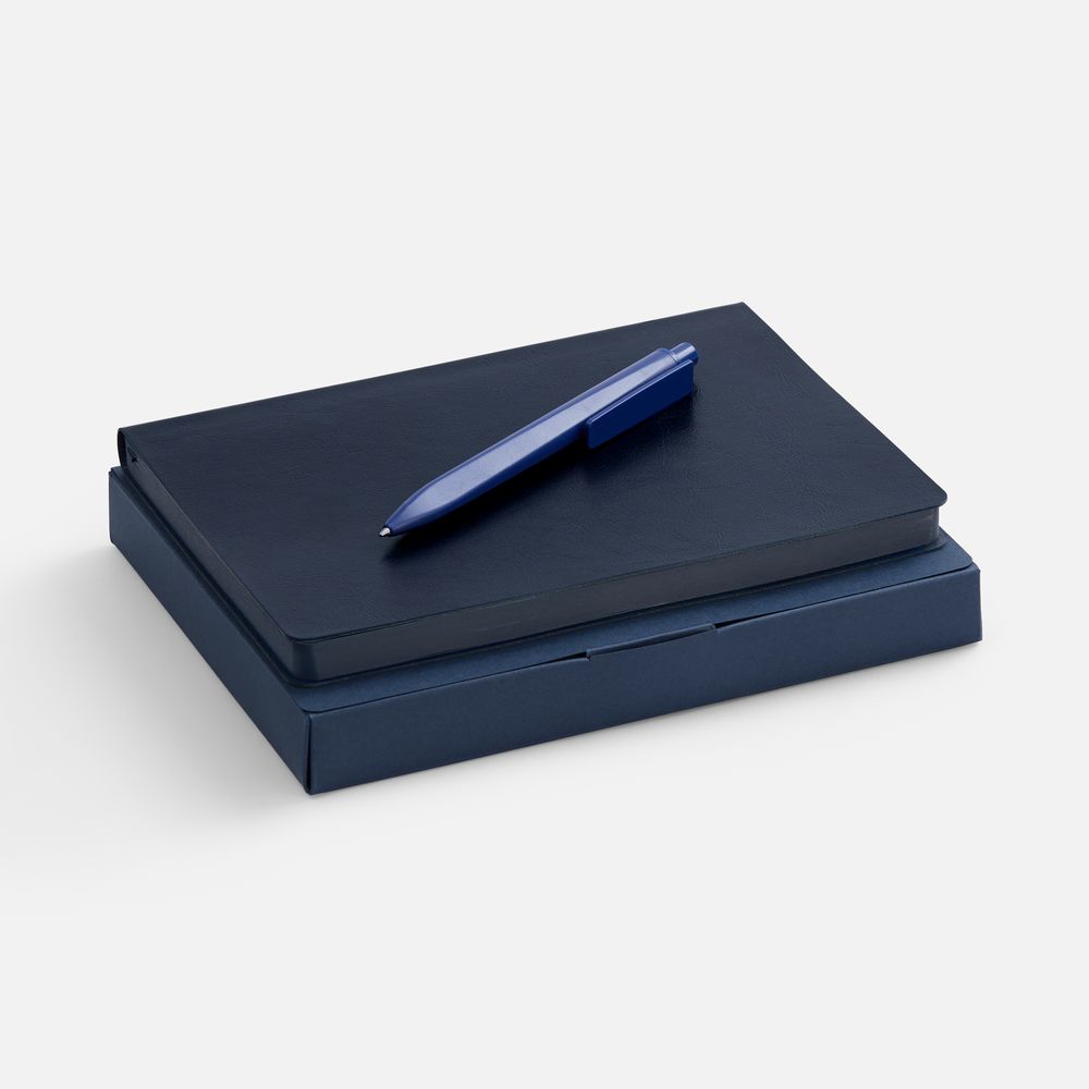 Набор Doppio, синий с логотипом