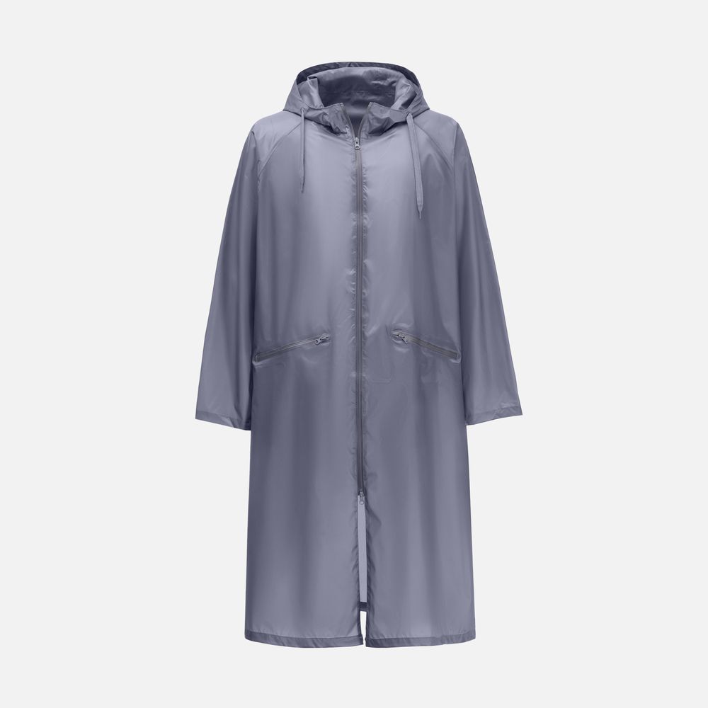 Дождевик R2, серый с логотипом