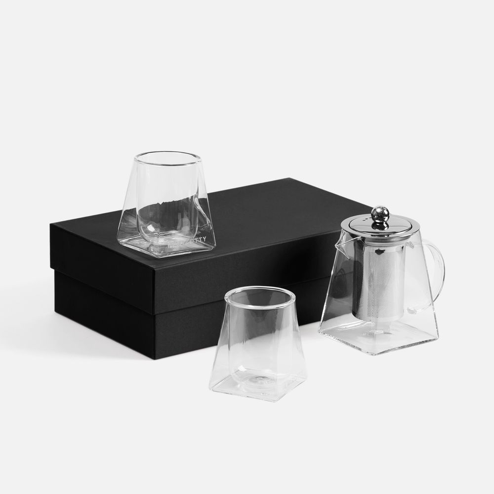 Чайный набор Quadroni в черной коробке с логотипом