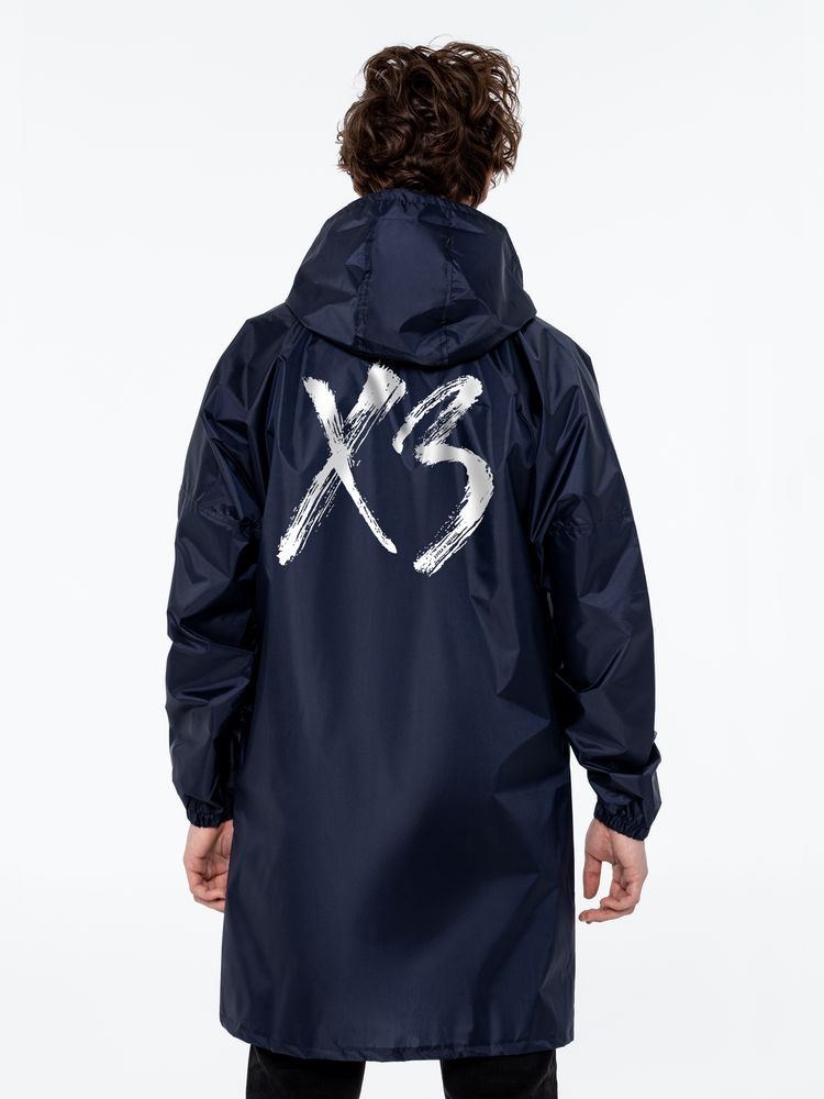 Дождевик «ХЗ», темно-синий с логотипом