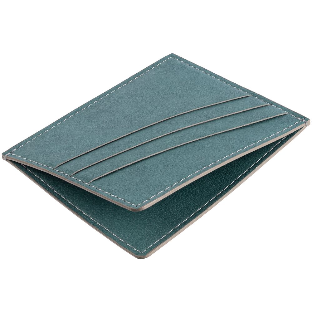 Чехол для карточек Petrus, голубой с логотипом