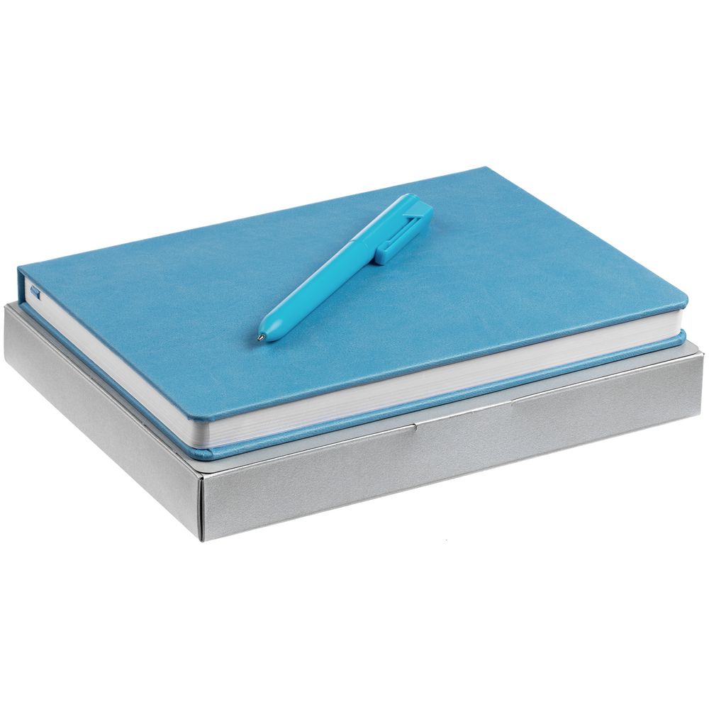 Набор New Latte, голубой с логотипом