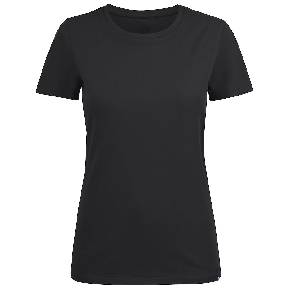 Футболка женская Ladies American U, черная с логотипом