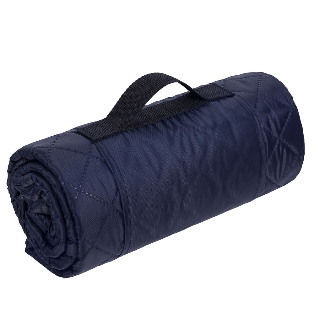 Плед для пикника Comfy, синий с логотипом