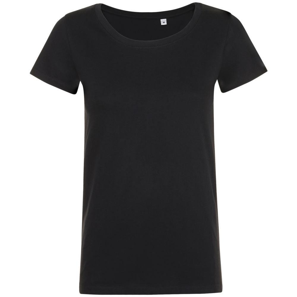 Футболка женская Mia, черная с логотипом
