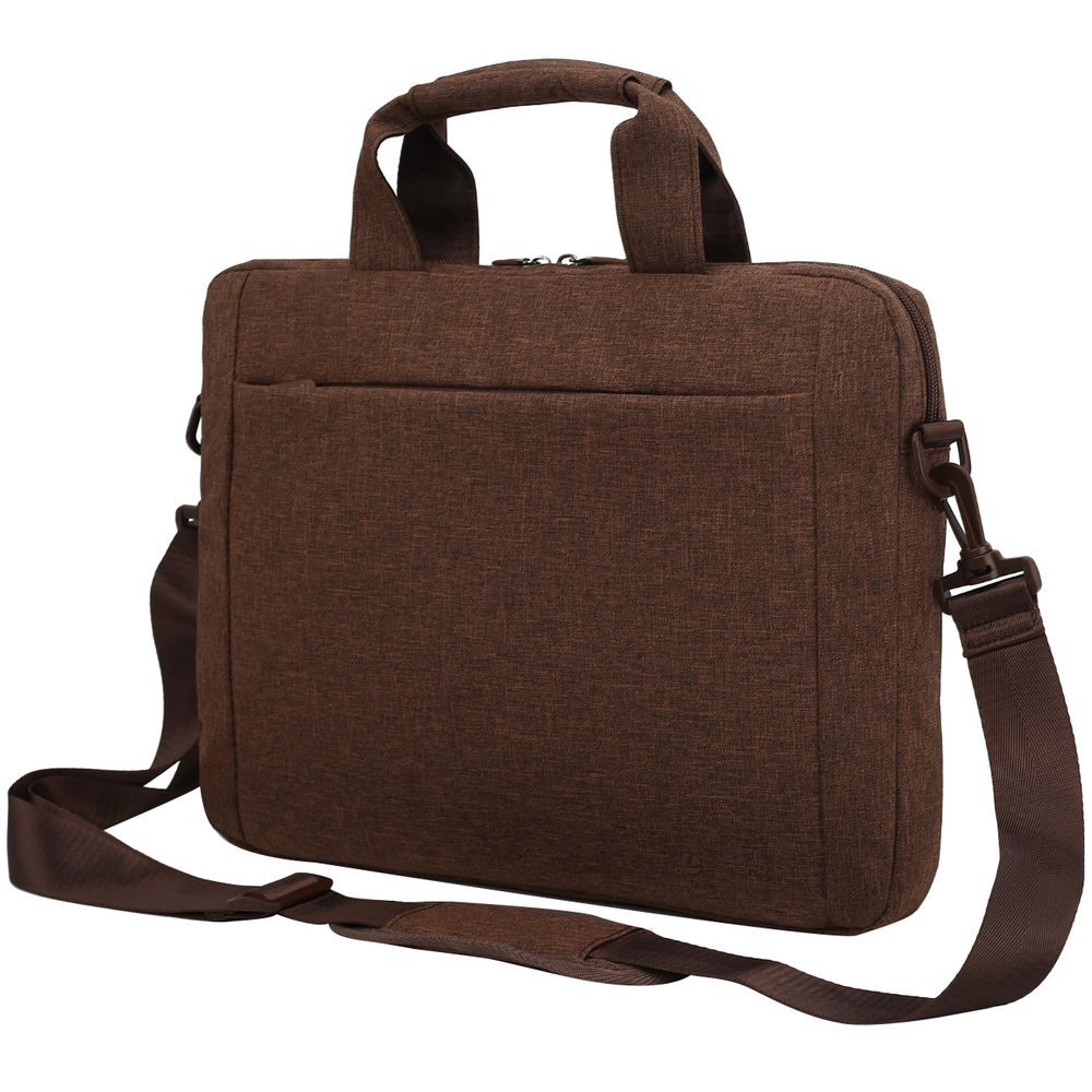 Сумка для ноутбука L224, коричневая с логотипом