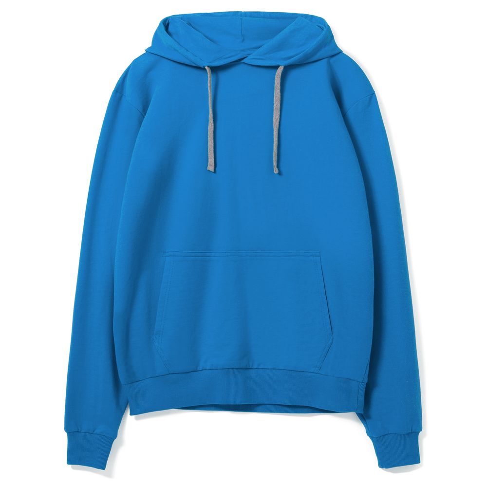 Толстовка с капюшоном Kirenga, бирюзовая с логотипом