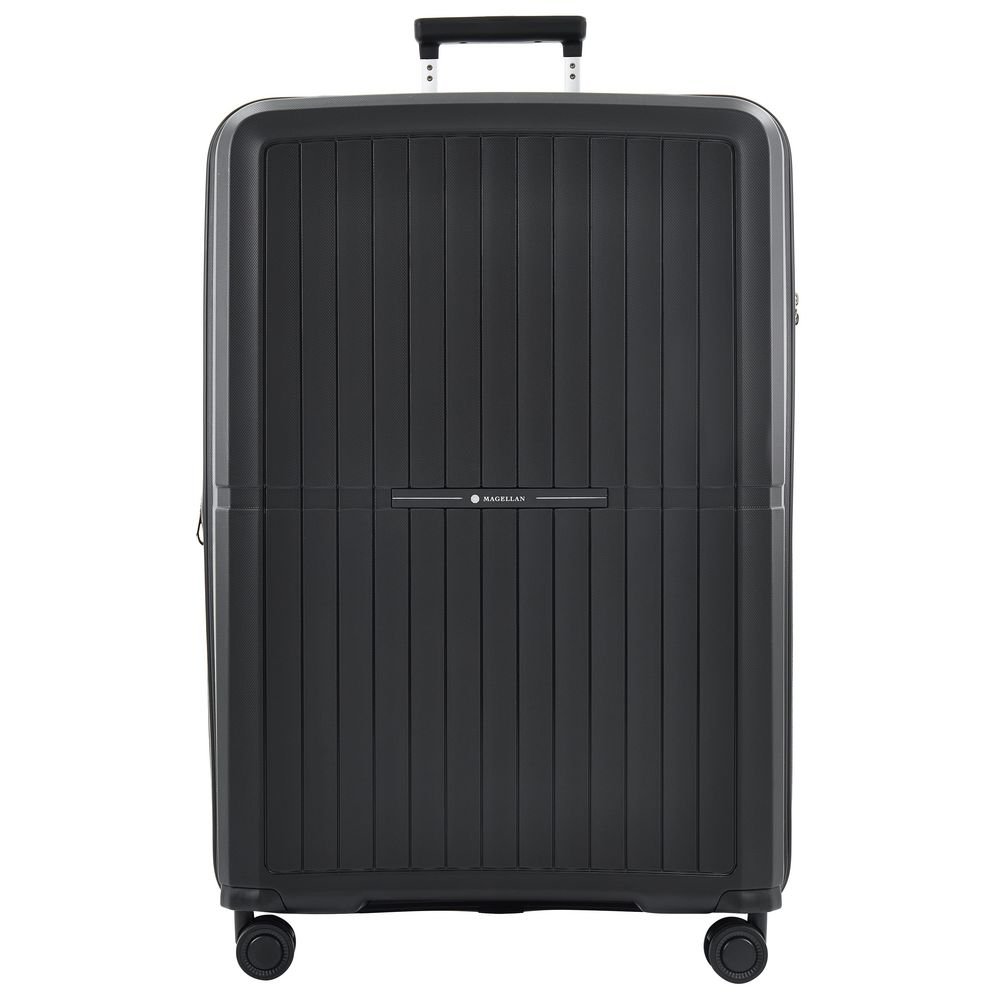 Чемодан Santiago L, черный с логотипом