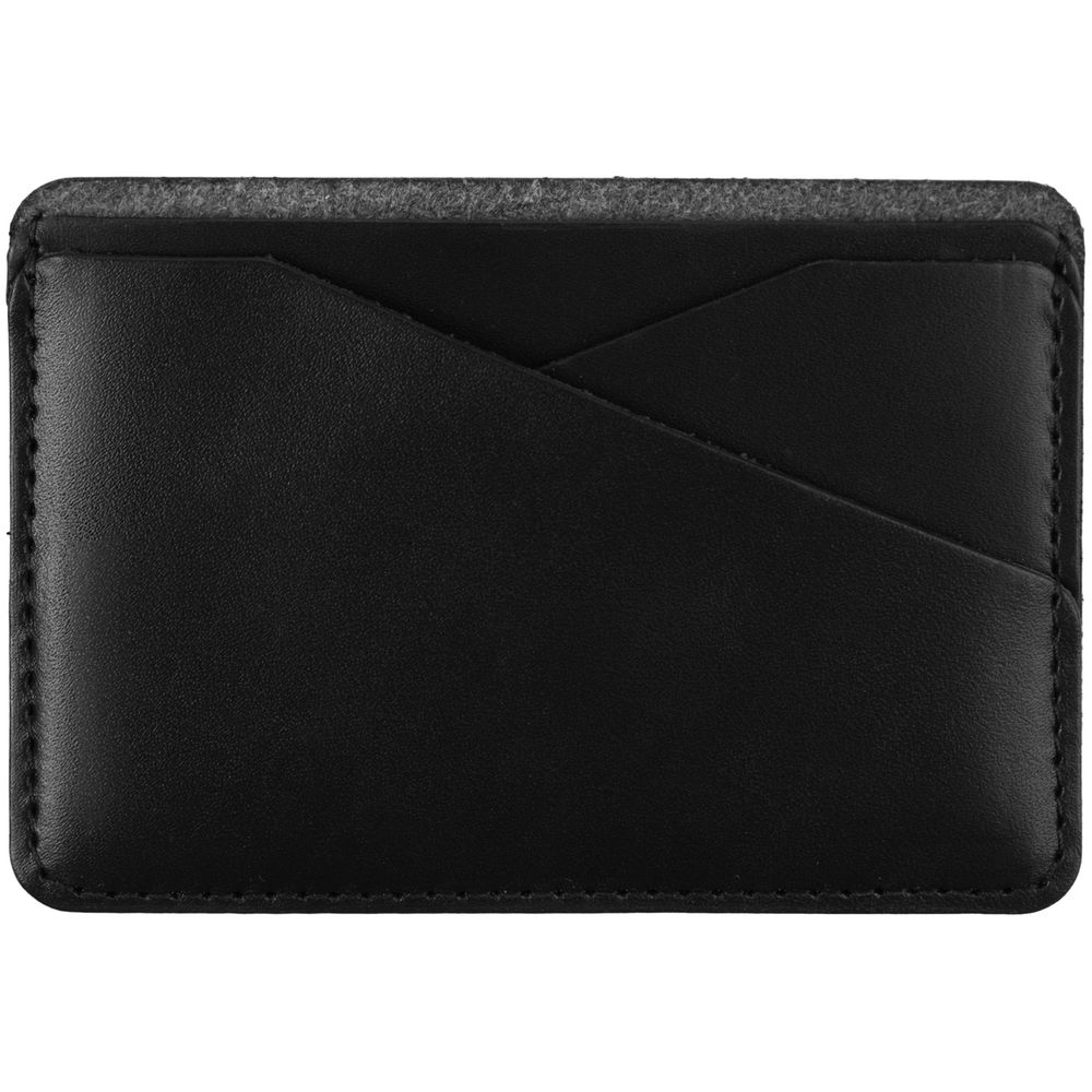 Чехол для карточек inStream, черный с логотипом